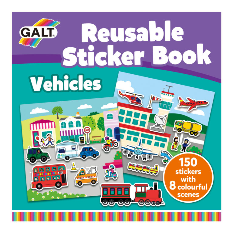 Reusable Sticker Book Vehicles