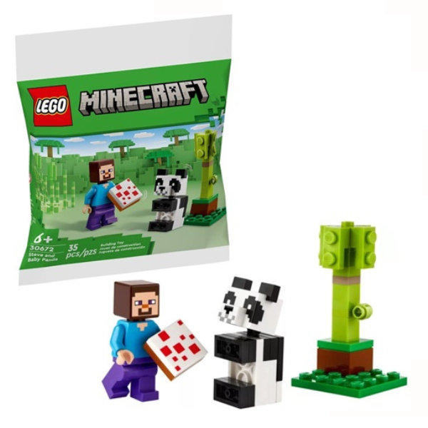 LEGO 30672 Minecraft Steve & Baby Panda