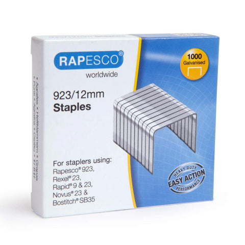 Rapesco Staples 23/12mm Heavy Duty 1000pc