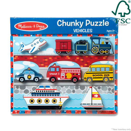 Melissa & Doug Vehicles Chunky Puzzle
