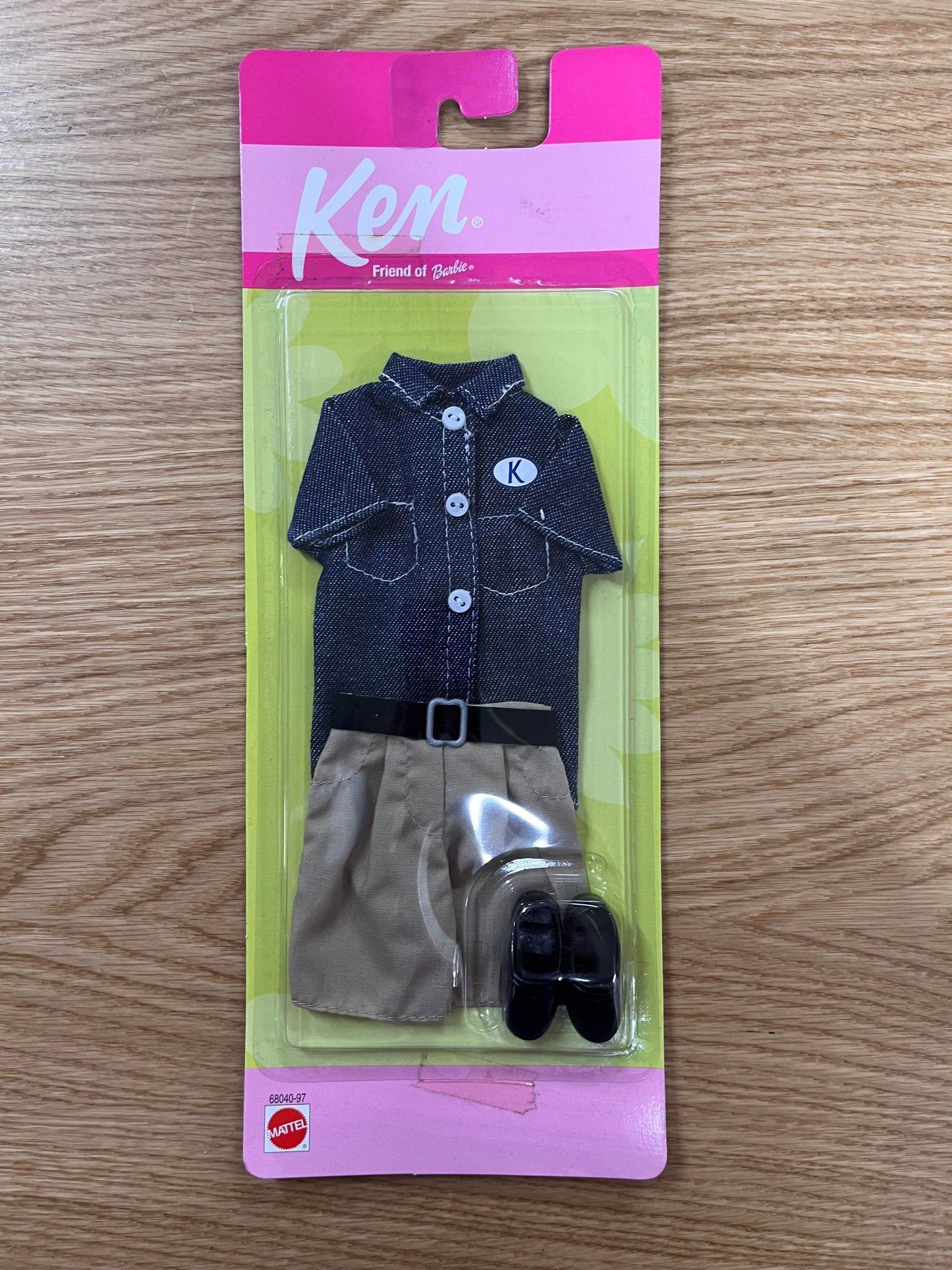 Ken Vintage Fashion Denim Shirt & Khaki Shorts
