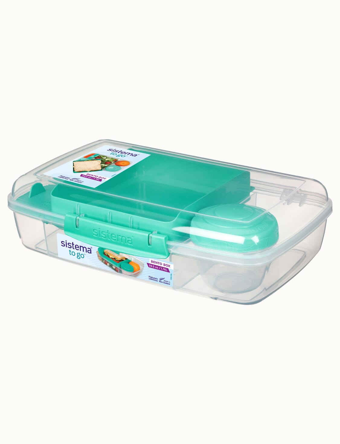 Sistema 1.76L Bento Box To Go Teal
