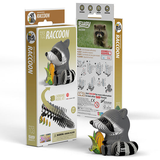 EUGY Raccoon 3D Model Craft Kit