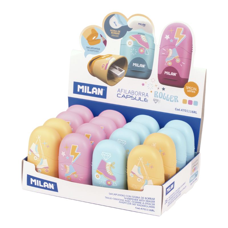 Milan Rollerskate Eraser/Sharpener