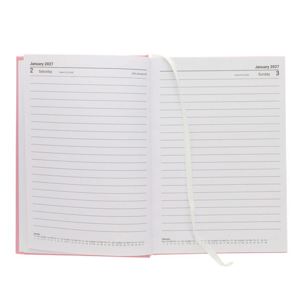 2027 A5 Diary Page A Day Premto Pastel