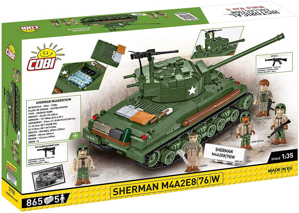 COBI WWII Sherman M4A2E8 (76) W