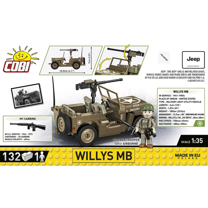 COBI WWII Willys MB 132 KL