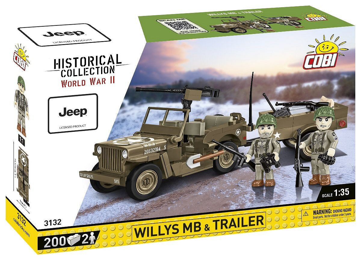 COBI WWII Willys MB & Trailer