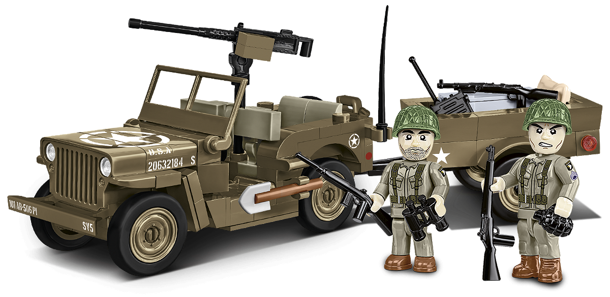 COBI WWII Willys MB & Trailer