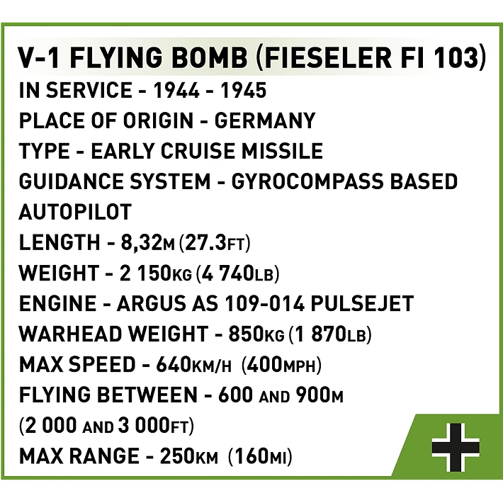 Cobi V-1 Flying Bomb (FI 103) 1:35