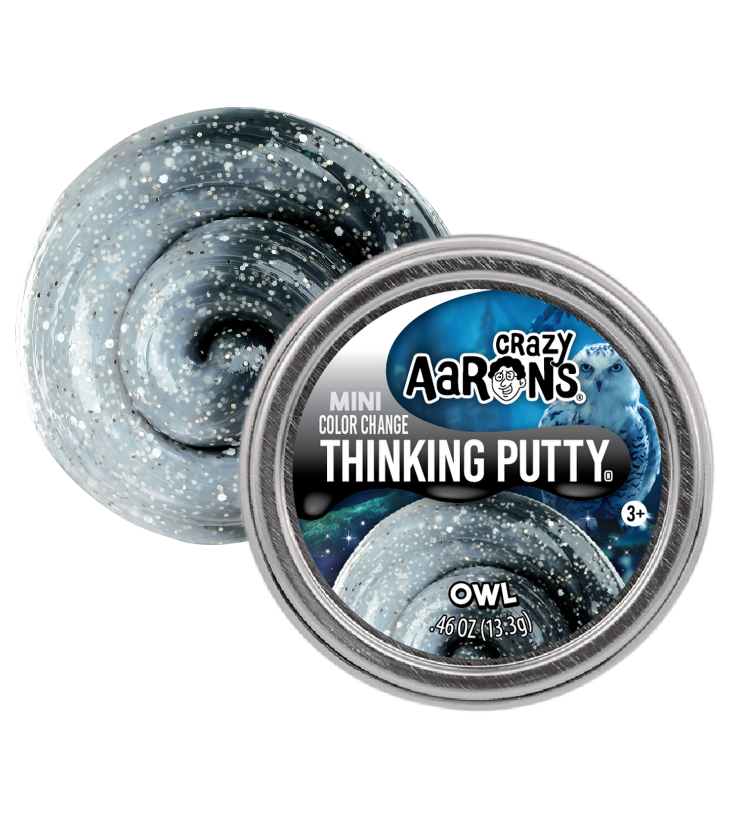 Crazy Aarons Thinking Putty Mini Tin Owl