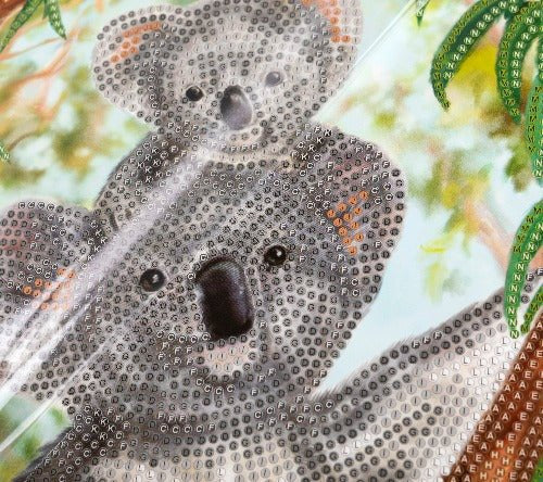 Crystal Art Card 18X18 Koala Cuddles