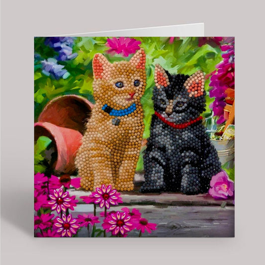 Crystal Art Card Cat Friends