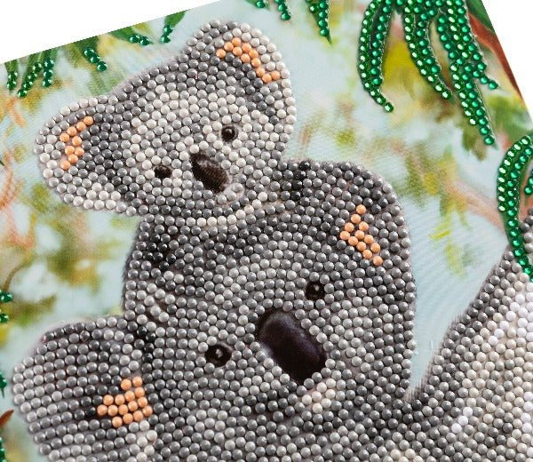 Crystal Art Card 18X18 Koala Cuddles