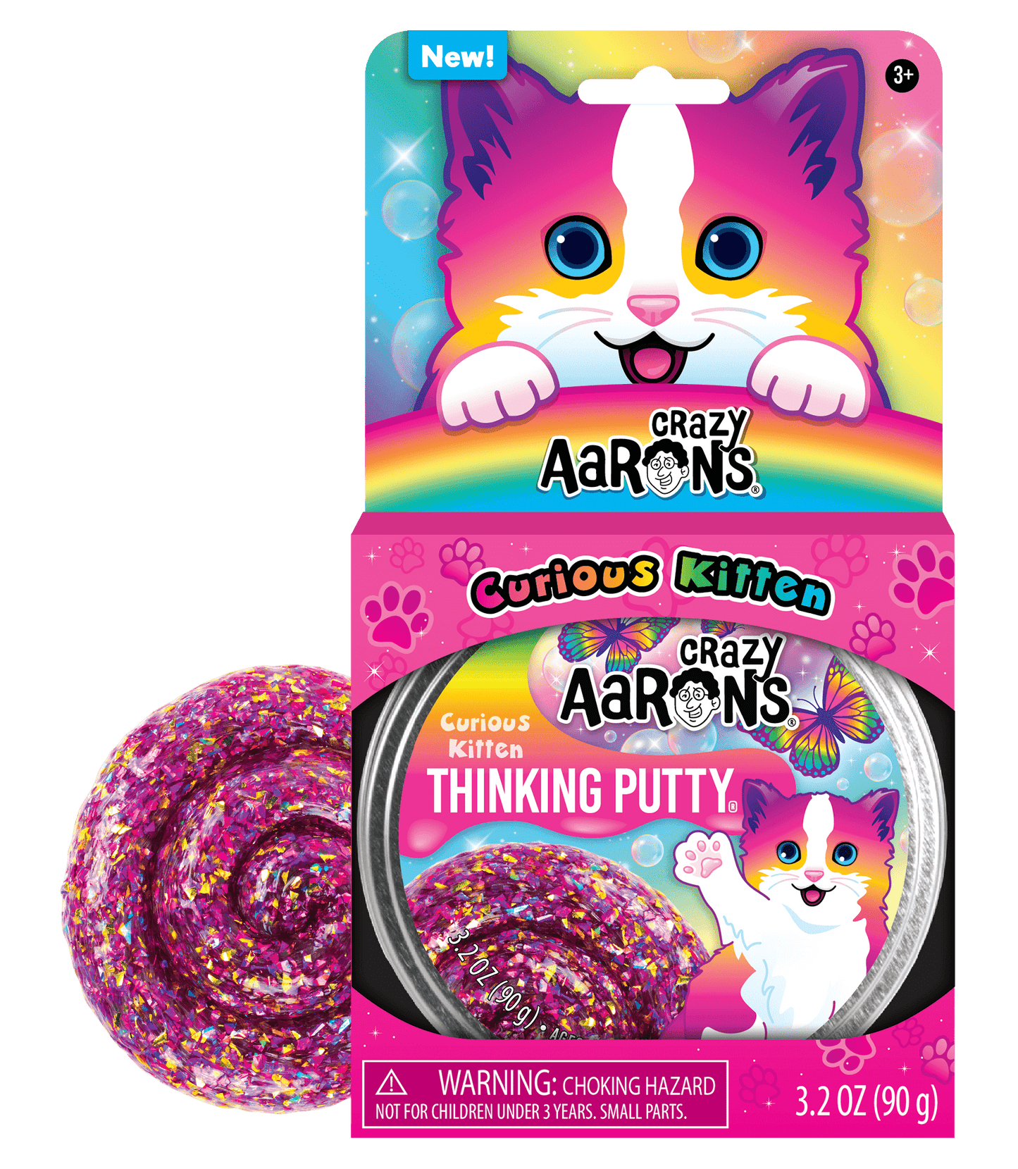 Crazy Aarons Thinking Putty Pets Curious Kitten