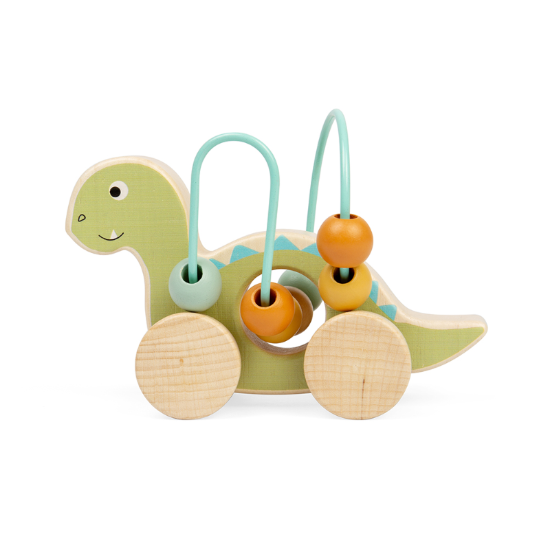 Diplodocus Wheeled Push Along Bead Frame
