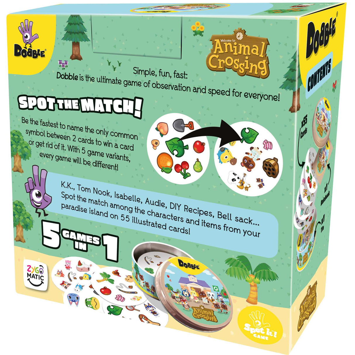 Dobble Card Game Animal Crossing