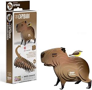 Eugy Capybara 3D Craft Kit