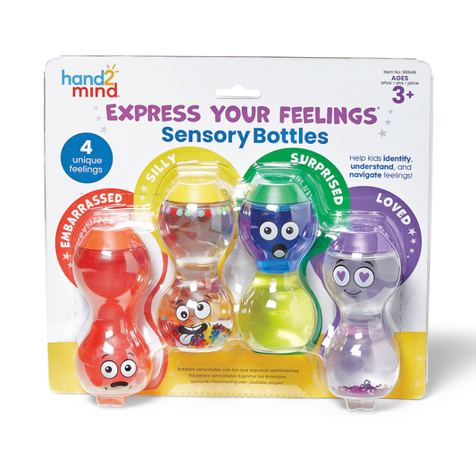 Express Your Feelings Sensory Bottles Embarassed, Silly, Surprised, Loved