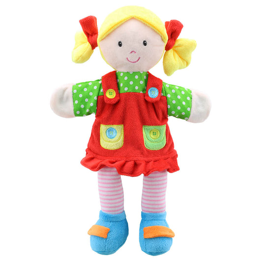 Story Teller Puppet Girl Red Outfit