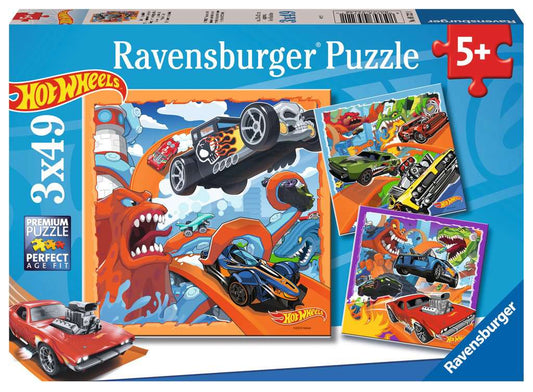 Ravensburger Hot Wheels 3 x 49 Piece Jigsaw Puzzle