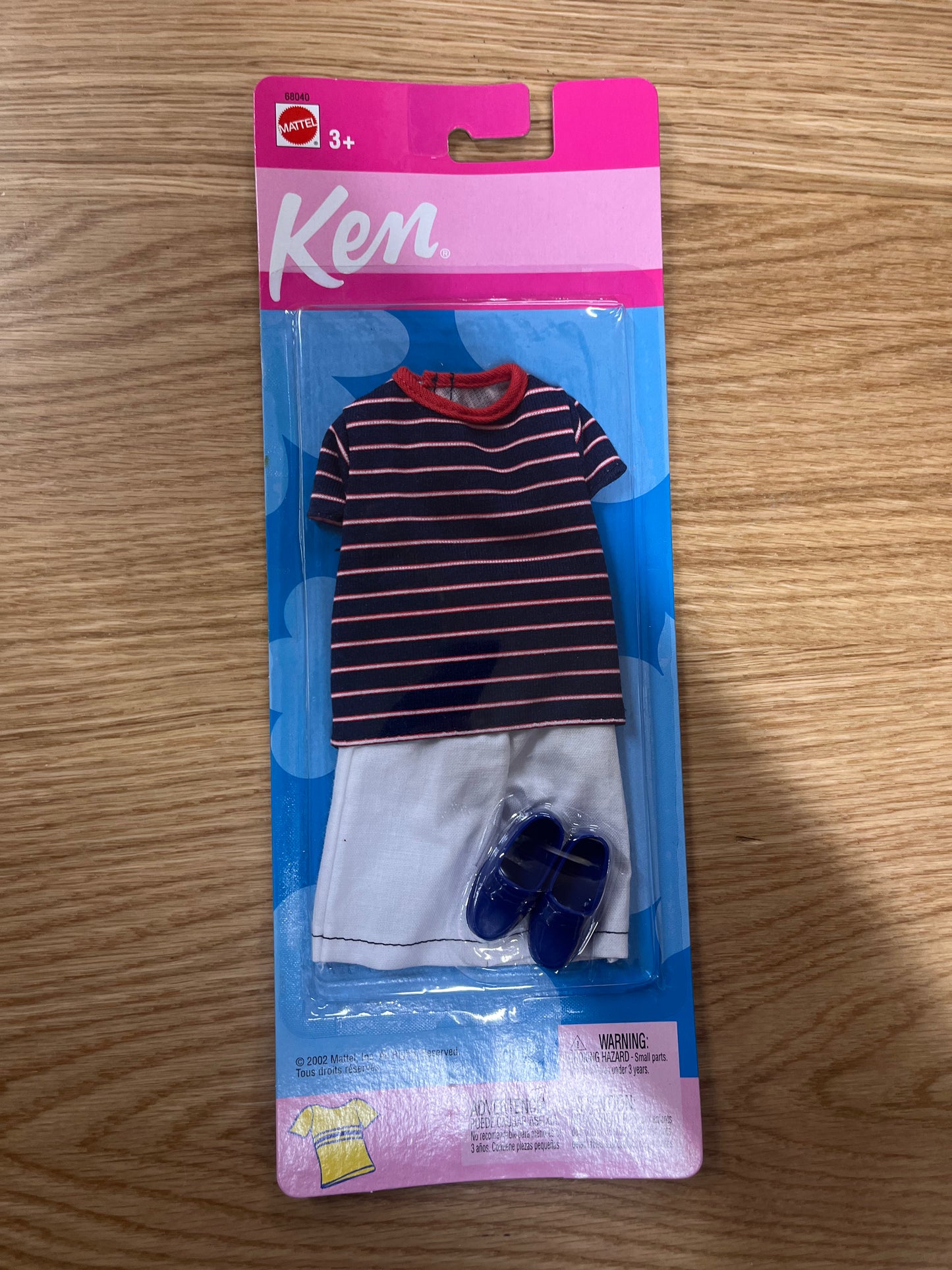 Ken Vintage Fashion Blue / Red Stripey Top & White Shorts