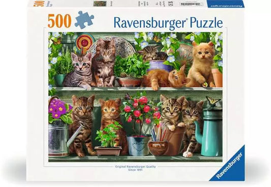 Ravensburger Cats on the Shelf 500 Piece Jigsaw Puzzle