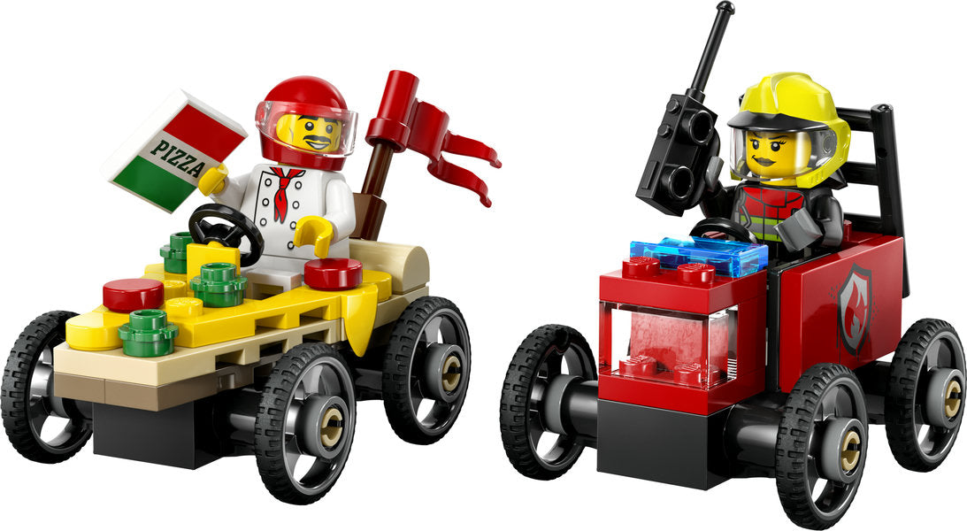 LEGO 60458 City Pizza vs. Fire Truck Race Car Pack