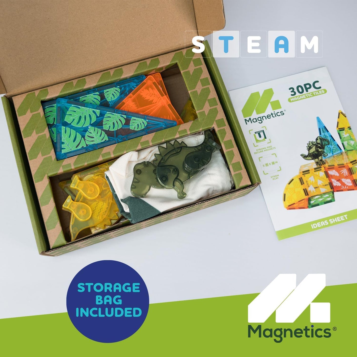 Magnetic Tiles Dino 30 Pc