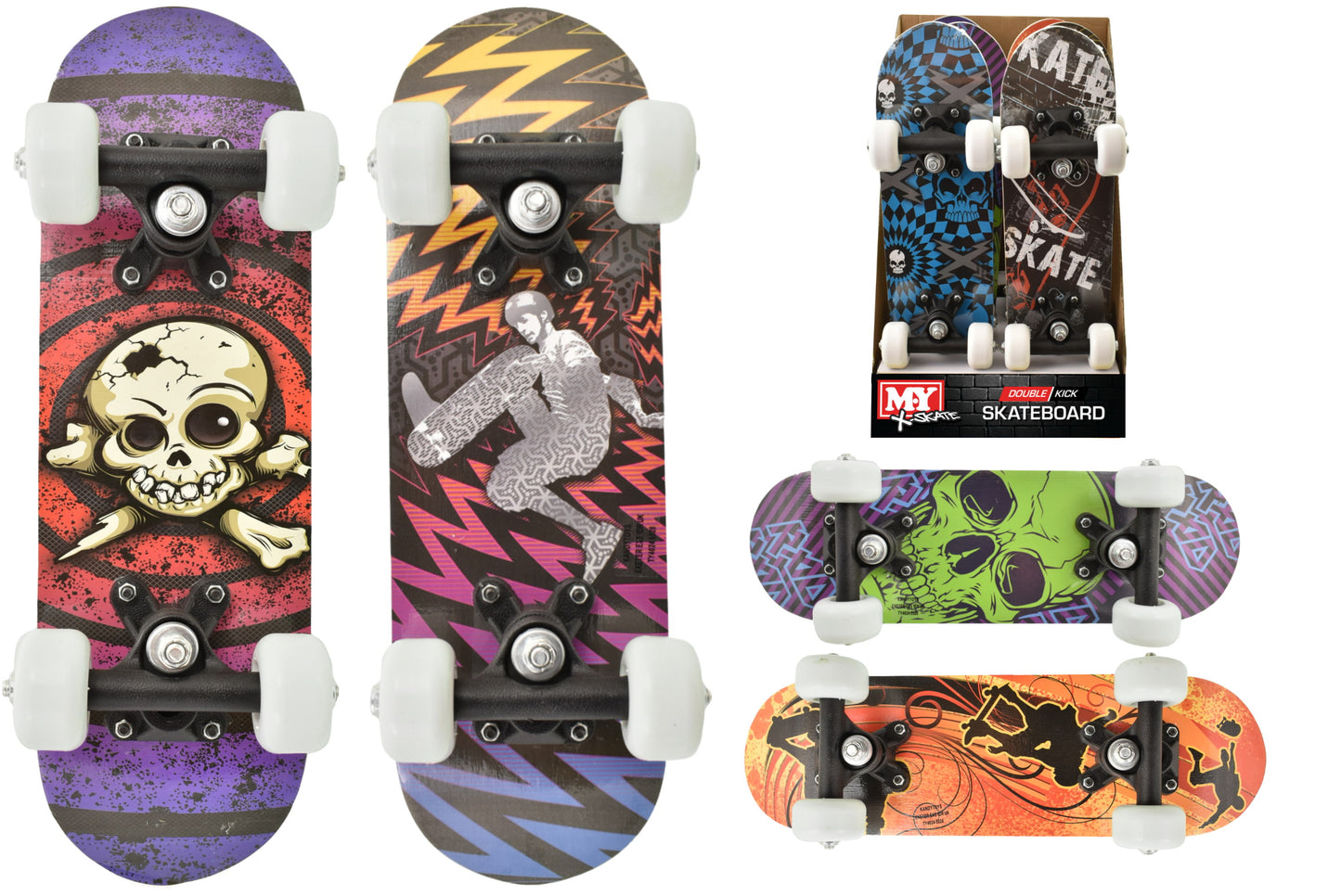 Mini 16.5" x 5" Double Kick Skateboard