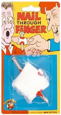 Nail Through Bandaged Finger