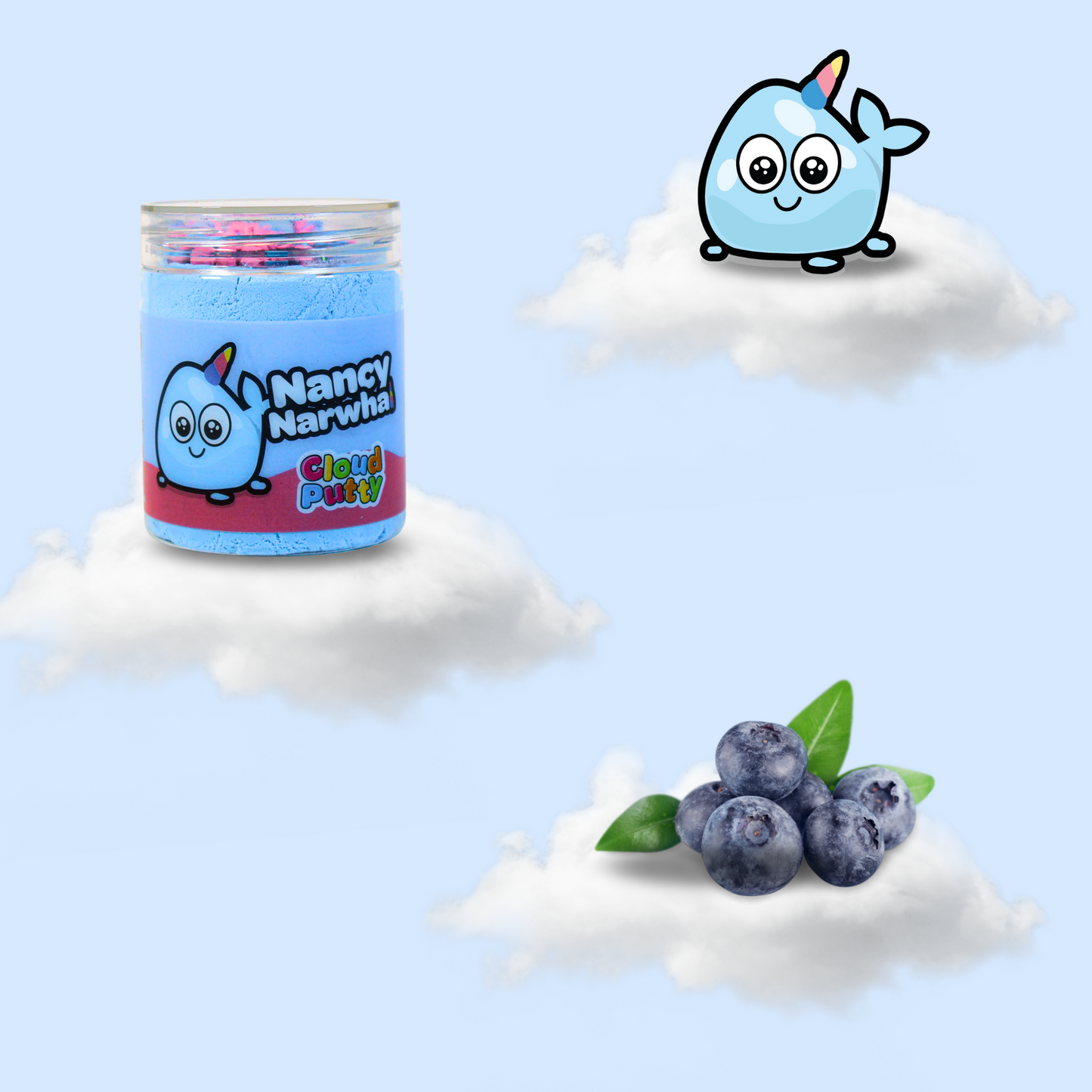 Nancy Narwhal Putty Pals Cloud Slime