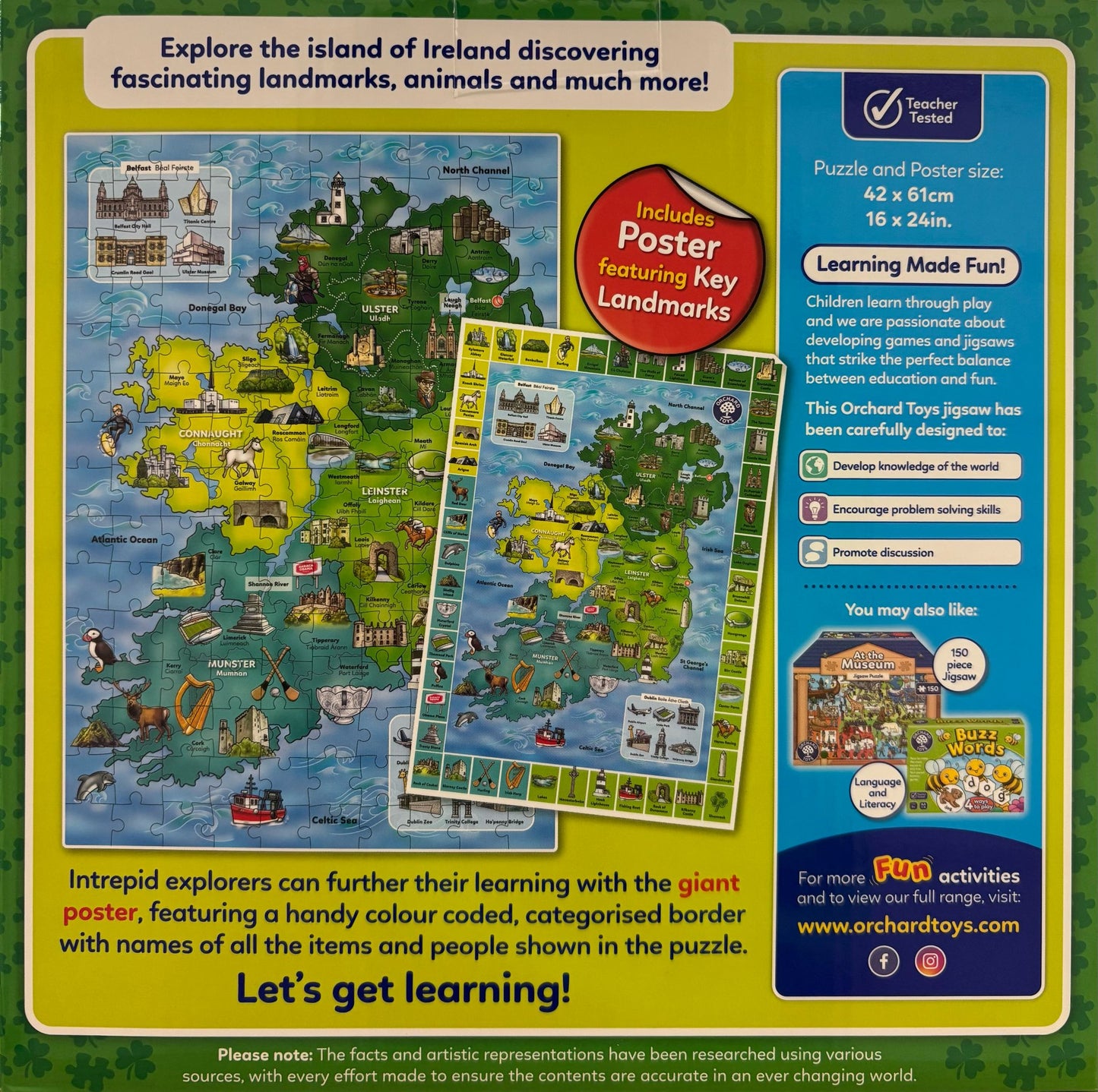 Orchard Ireland Map Puzzle with Poster