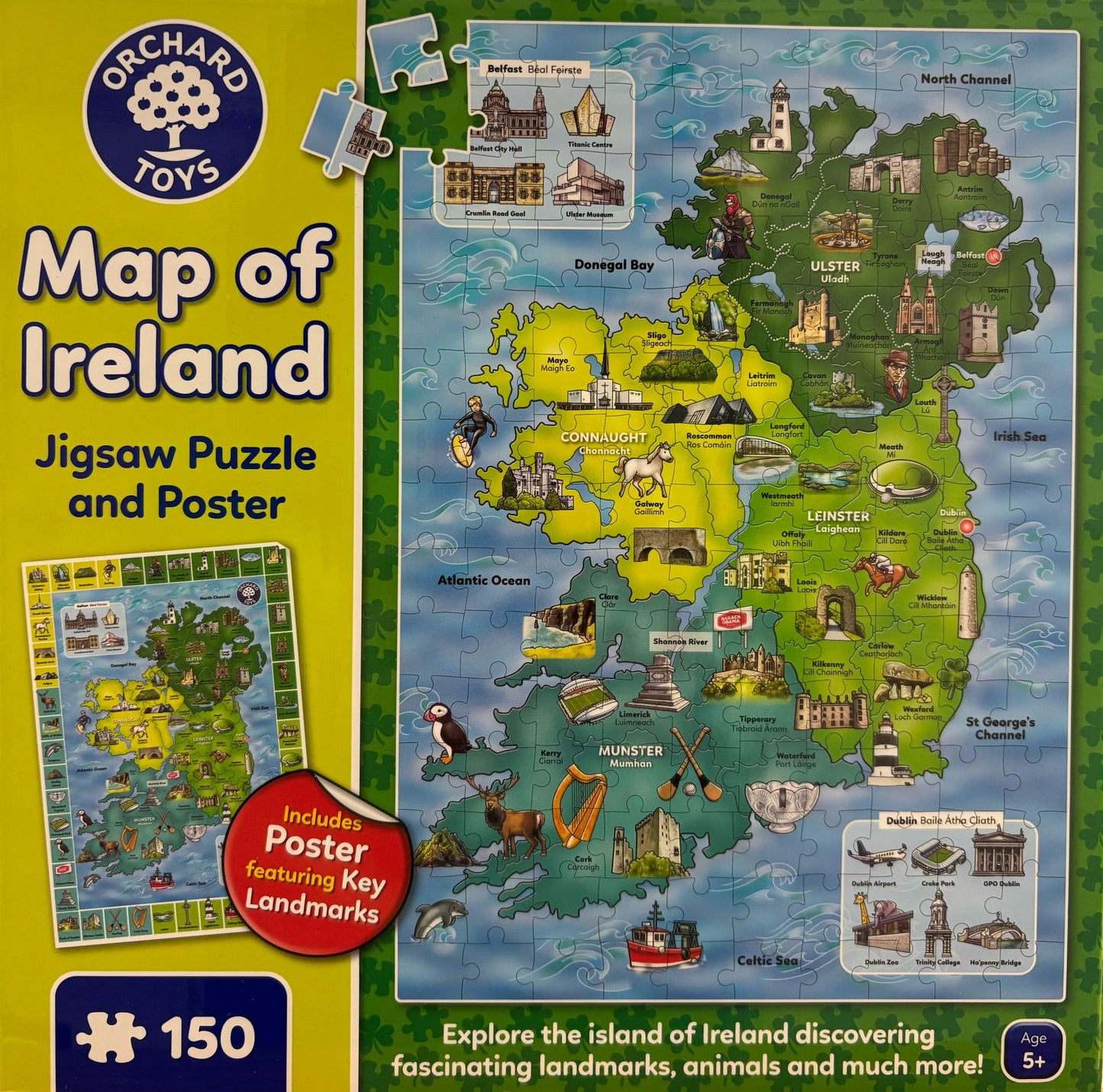 Orchard Ireland Map Puzzle with Poster