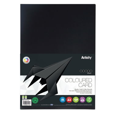 A4 Card Black 160gsm 40pk