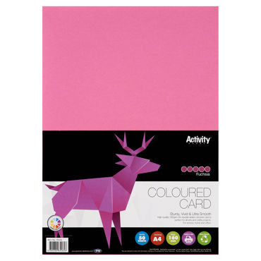 A4 Card Fuchsia 160gsm 50pk