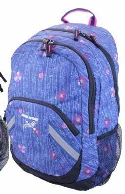 BACKPACK STUDENT DENIM FLORAL DESIGN