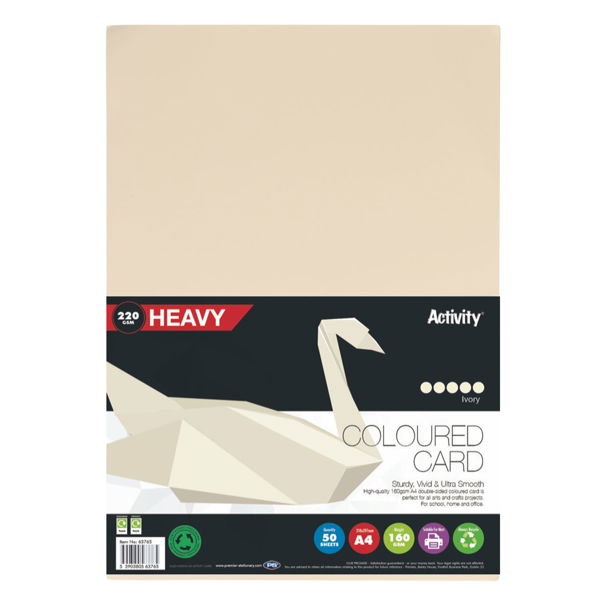 A4 Card Ivory 220gsm 50pk