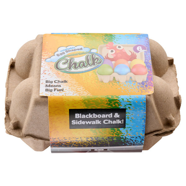 6 Egg Shaped Chalk In Egg Box