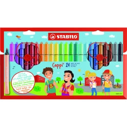 Stabilo Cappi 24pk Fibre Tip Pens