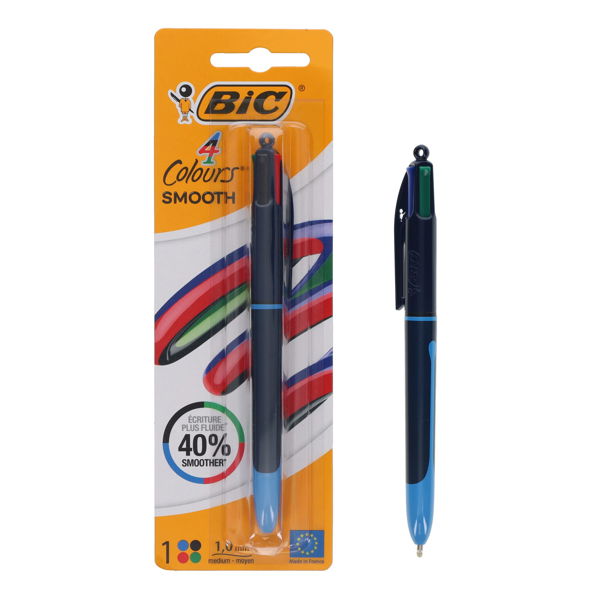 Bic 4 Colour Pen Smooth Hang Pack