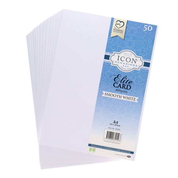 A4 300gsm White Smooth Card 50pk