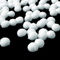 Pom Poms White 25mm & 40mm 30pk