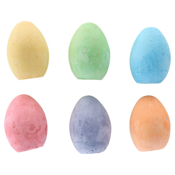 6 Egg Shaped Chalk In Egg Box