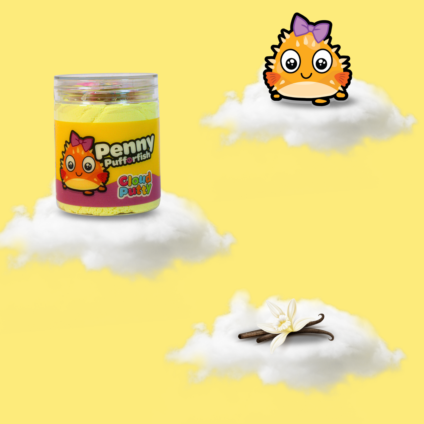 Penny Pufferfish Putty Pals Cloud Slime