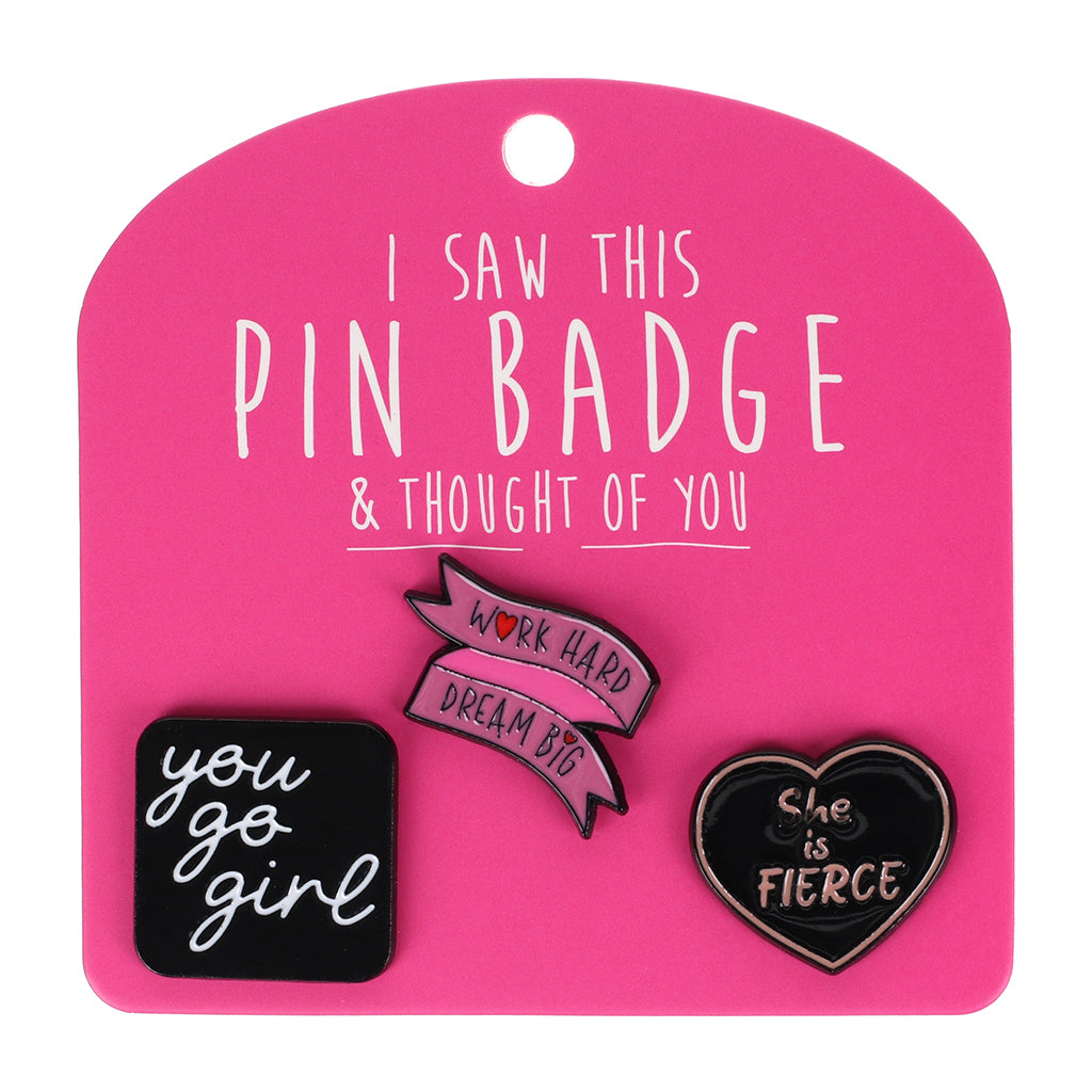 Pin Badge Work Hard