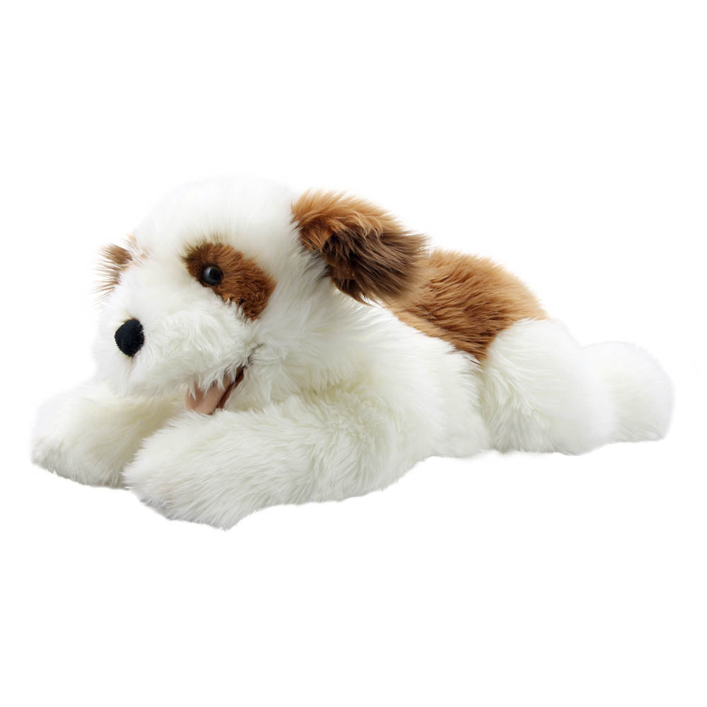 Playful Puppy Brown & White Puppy Puppet