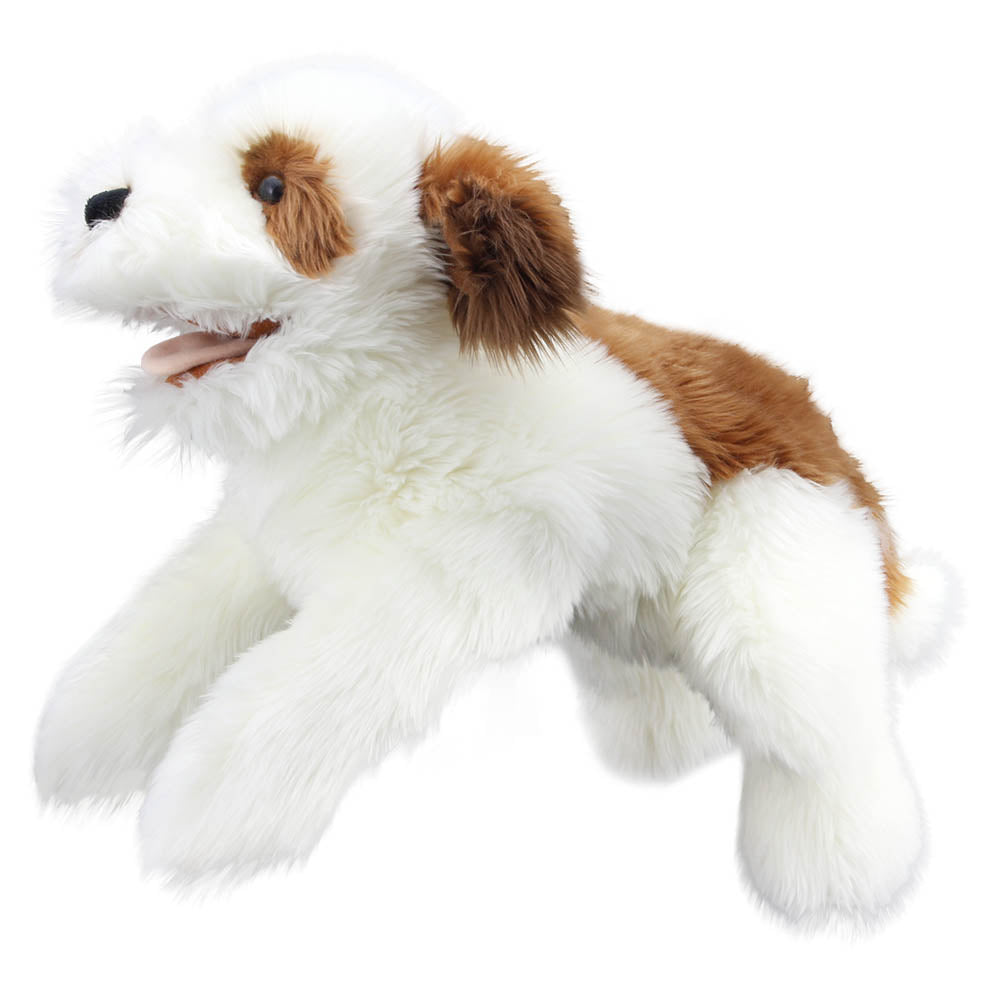 Playful Puppy Brown & White Puppy Puppet