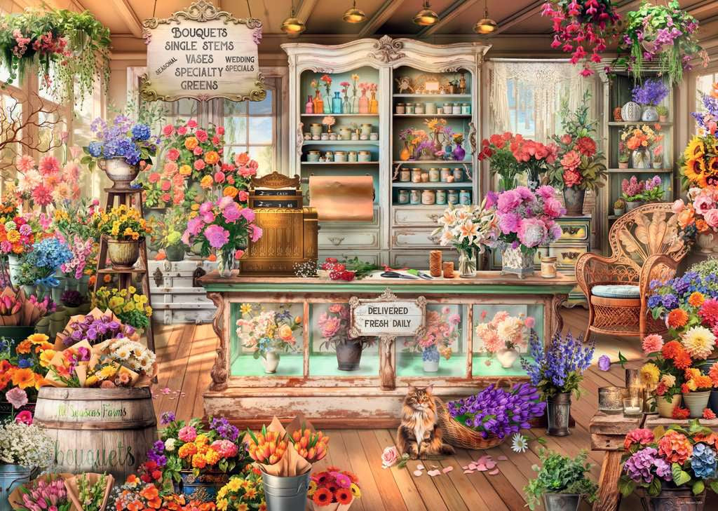 Ravensburger All Seasons Flower Shop 1000 Piece Jigsaw Puzzle