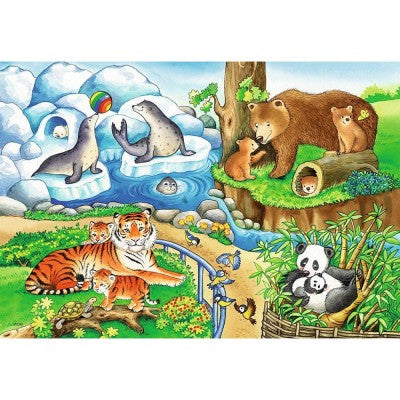 Ravensburger Animals In The Zoo 2 x 12 Piece Jigsaw Puzzle